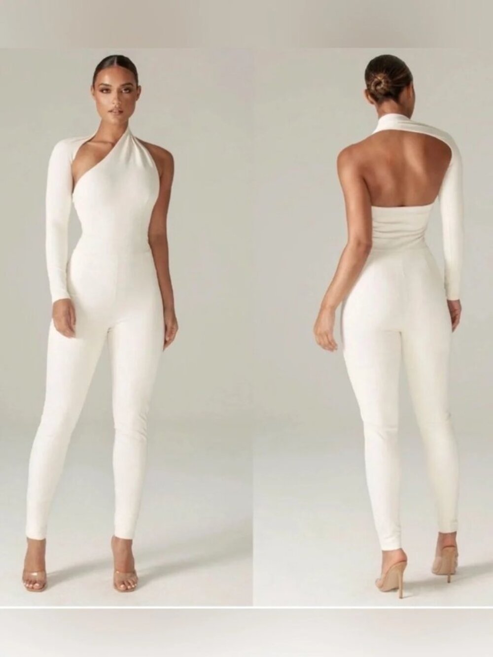 Alieva Dariya Modern Jumpsuit Off White One Arm Size XS
